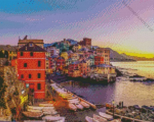 Boccadasse At Sunset Diamond Painting