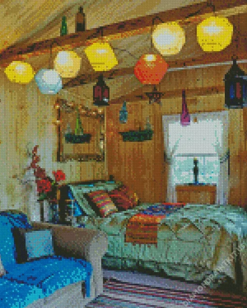 Bohemian Cabin Diamond Painting