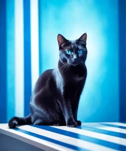 Bombay Cat With Blue Eyes Diamond Painting