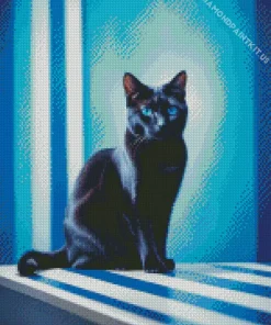 Bombay Cat With Blue Eyes Diamond Painting