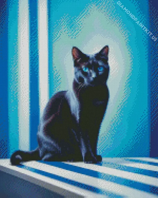 Bombay Cat With Blue Eyes Diamond Painting