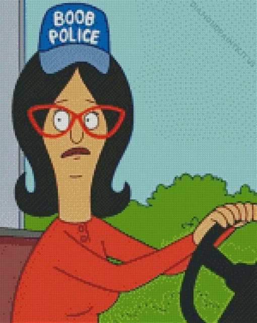 Boob Police Hat Bobs Burgers Diamond Painting