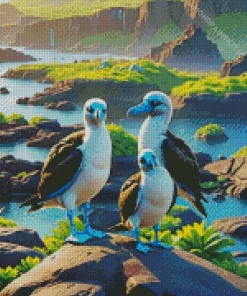 Booby Family Diamond Painting