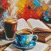 Books And Coffee Diamond Painting