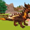 Brown Minecraft Dragon Diamond Painting