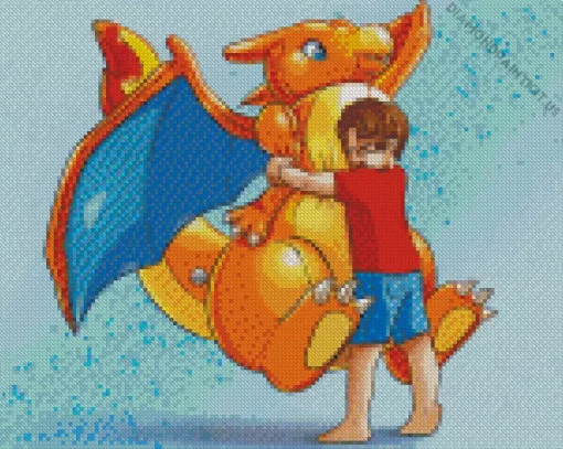 Charizard Hugging Diamond Painting