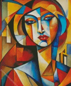 Colorful Cubism Lady Diamond Painting