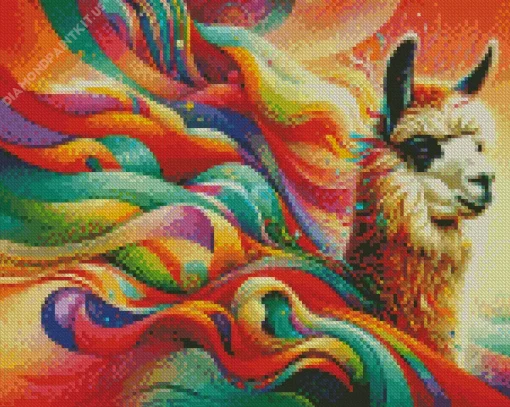 Colorful Llama Diamond Painting