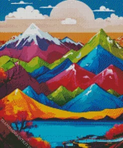 Colorful Mountain Diamond Painting