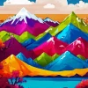 Colorful Mountain Diamond Painting