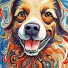 Cool Dog Abstract Art Diamond Painting