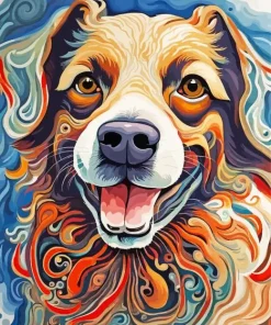 Cool Dog Abstract Art Diamond Painting