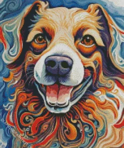 Cool Dog Abstract Art Diamond Painting