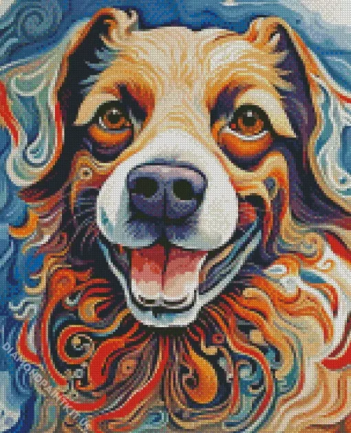 Cool Dog Abstract Art Diamond Painting