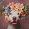 Cool Dog Flower Crown Art Diamond Painting