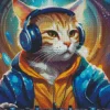 Dj Cat Diamond Painting