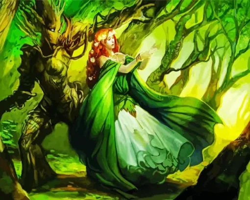 Dnd Dryad Art Diamond Painting