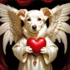 Dog Angel And Heart Diamond Painting