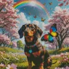 Dog In A Field Diamond Painting