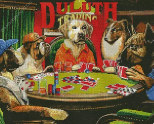 Dogs Gambling Diamond Painting