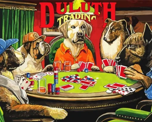 Dogs Gambling Diamond Painting