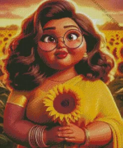 Fat Indian Girl Diamond Painting