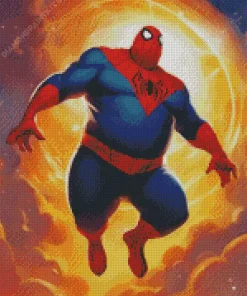 Fat Spiderman Art Diamond Painting