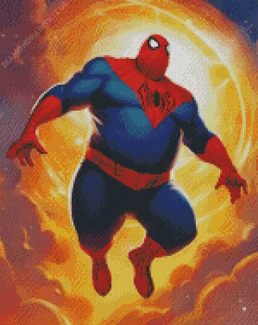 Fat Spiderman Art Diamond Painting