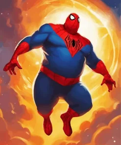 Fat Spiderman Art Diamond Painting