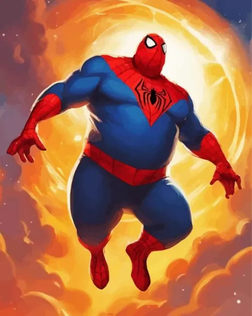 Fat Spiderman Art Diamond Painting