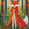 Fox Woman Diamond Painting