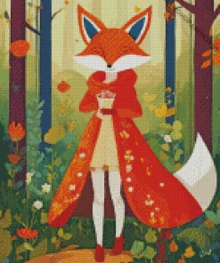 Fox Woman Diamond Painting