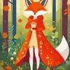 Fox Woman Diamond Painting