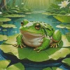 Frog And Lily Pad Diamond Painting