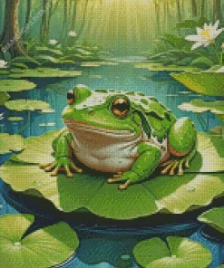 Frog And Lily Pad Diamond Painting