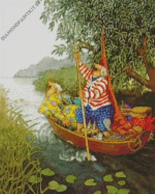 Grandmothers On Boat Art Diamond Painting