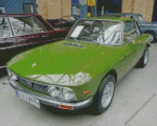 Green Lancia Car Diamond Painting