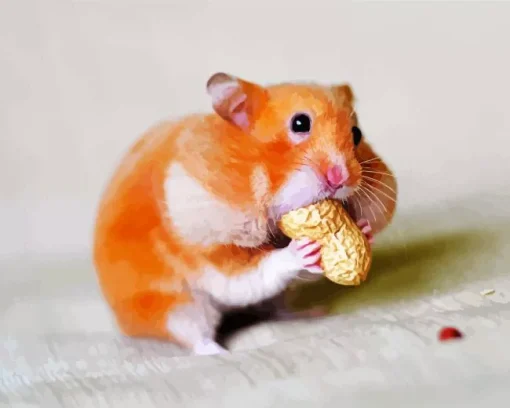 Hamster Eating Diamond Painting