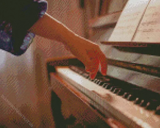 Hands Playing Piano Diamond Painting