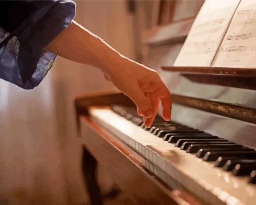 Hands Playing Piano Diamond Painting