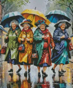 Happy Fat Old Ladies Art Diamond Painting