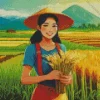 Harvest Girl Diamond Painting