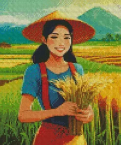 Harvest Girl Diamond Painting