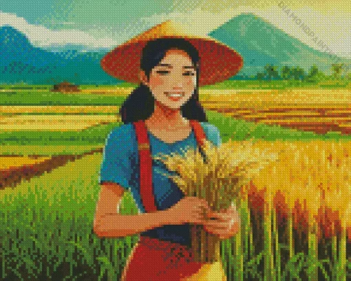 Harvest Girl Diamond Painting