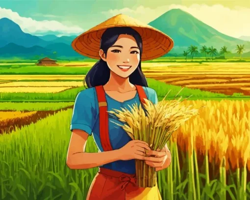 Harvest Girl Diamond Painting