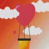 Heart Air Balloon Diamond Painting