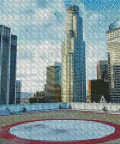 Helicopters Helipad Diamond Painting