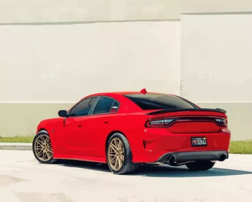 Hellcat Charger Red Diamond Painting