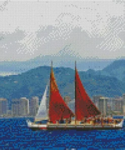 Hokulea Boat Diamond Painting