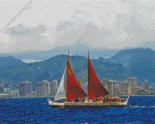 Hokulea Boat Diamond Painting